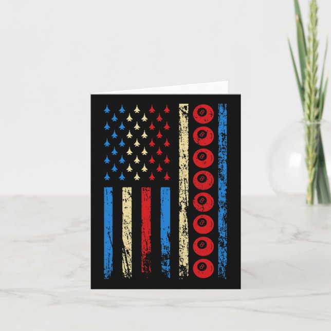 American Cue Sports Flag Athletic Billard 4. Karte (Vorderseite)