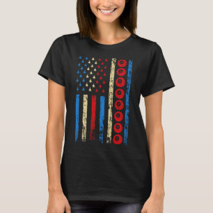 American Cue Sports Flag Athletic Billard 4. T-Shirt
