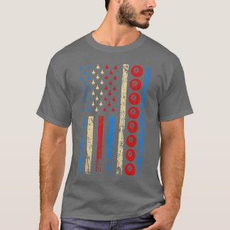 American Cue Sports Flag Athletic Billiards friend T-Shirt