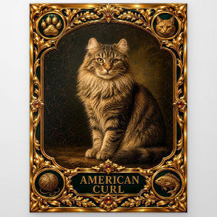 American Curl, Juwelen-Erbstück Kunst Postkarte