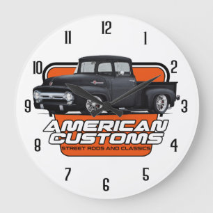 American Customs Truck Große Wanduhr