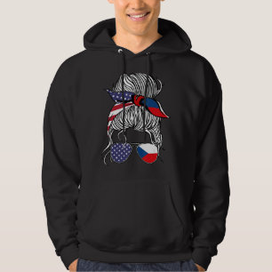 American Czech Patriot Flag Women Girl Tschechien Hoodie