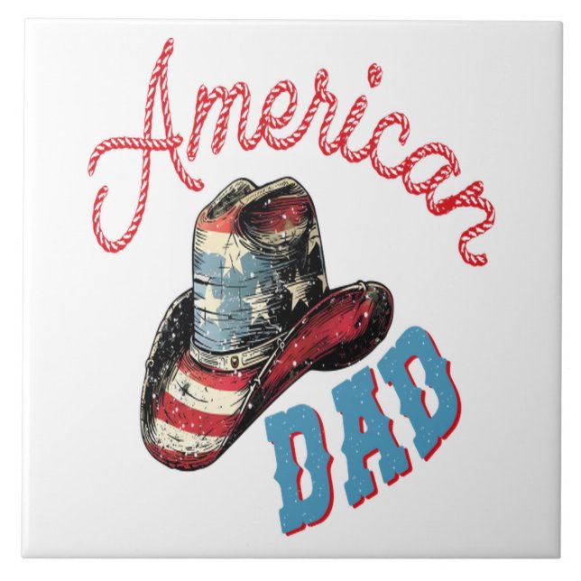 American Dad Cowboy  Fliese (Vorderseite)