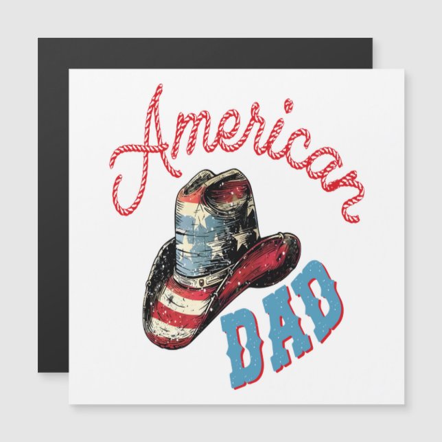 American Dad Cowboy  Magnetkarte (Vorne/Hinten)
