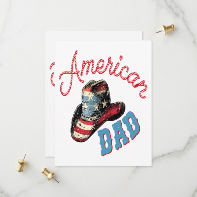 American Dad Cowboy  Save The Date (Vorderseite/Rückseite Beispiel)
