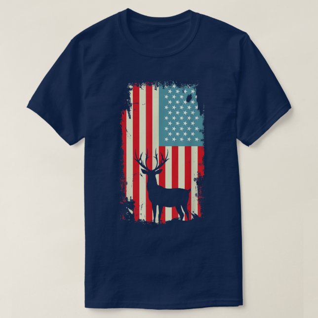 American Dee Hunter Patriotic T Shirt for men Wom (Design vorne)
