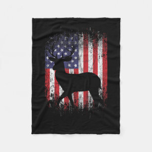 American Deer Jagd Patriotic Hunter Flag Whiteway Fleecedecke