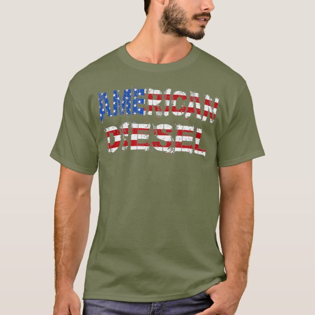 American Diesel Turbo Diesel Power Trucks Roll T-Shirt (Vorderseite)