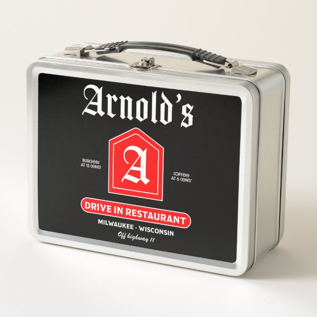 American Diner der 50er Jahre Metall Brotdose (Vorderseite)