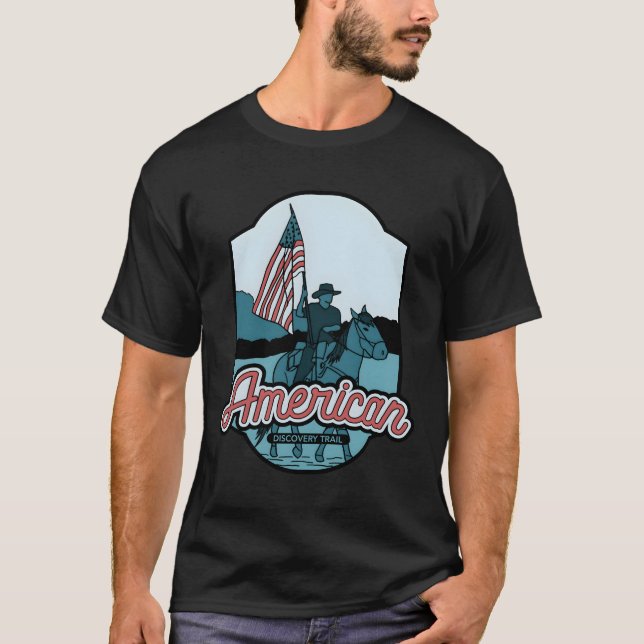 American Discovery Trail - Reiten T-Shirt (Vorderseite)