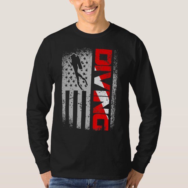 American Diver Down Flag UG Flag Dive T-Shirt (Vorderseite)