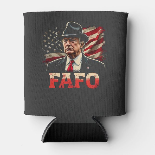 American Donald Trump FAFO USA Flag Patriotic Dosenkühler (Vorderseite)