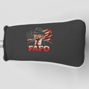 American Donald Trump FAFO USA Flag Patriotic Golf Headcover