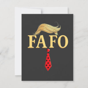 American Donald Trump FAFO USA Flag Patriotic Mitteilungskarte