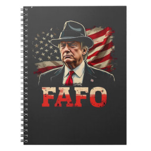 American Donald Trump FAFO USA Flag Patriotic Notizblock