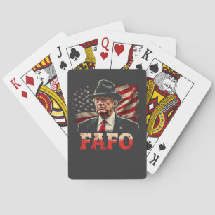 American Donald Trump FAFO USA Flag Patriotic Spielkarten