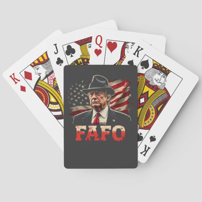 American Donald Trump FAFO USA Flag Patriotic Spielkarten (Rückseite)