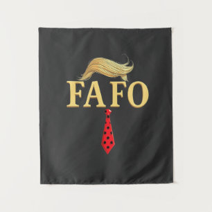American Donald Trump FAFO USA Flag Patriotic Wandteppich