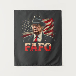 American Donald Trump FAFO USA Flag Patriotic Wandteppich