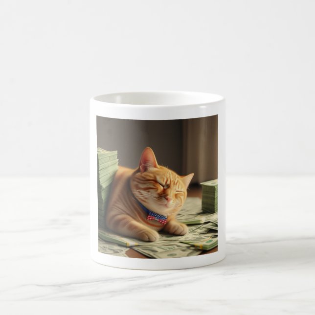American Dream = Cat Nickerchen - Funny Cat Tasse (Mittel)