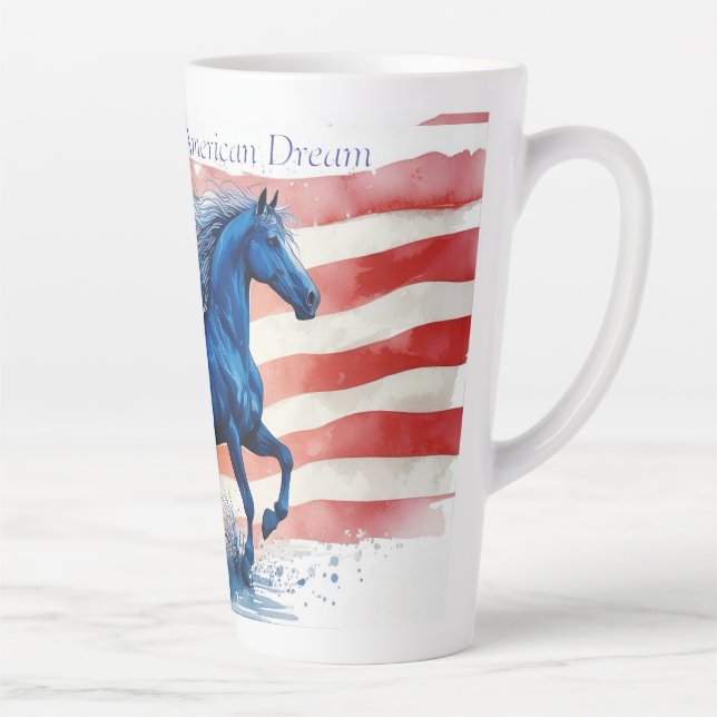 American Dream Patriotic Horse Milchtasse (Rechts)