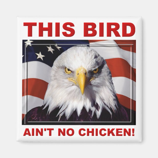 American Eagle Ain No Chicken Fridge Magnet (Vorne)