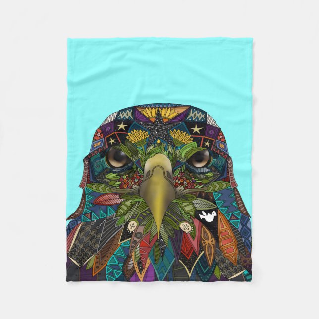 American Eagle blue Fleecedecke (Vorderseite)