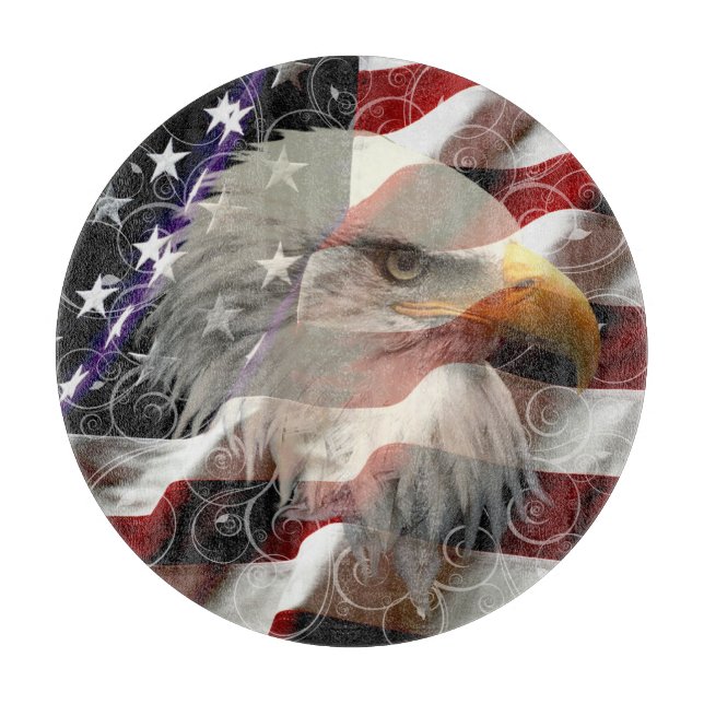 American Eagle Flag Cutting Board Schneidebrett (Vorderseite)