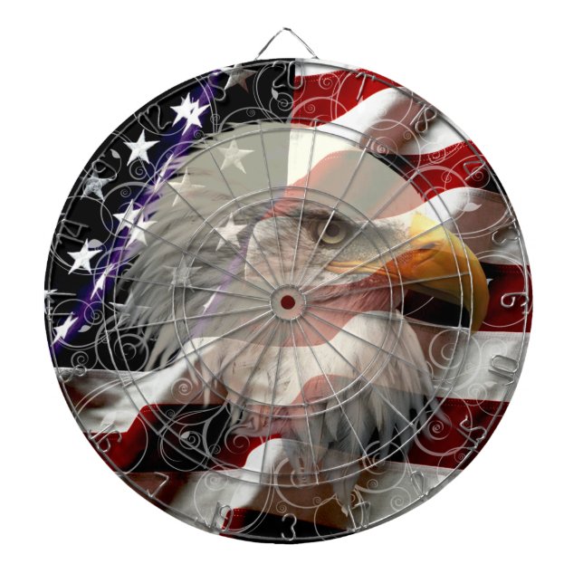 American Eagle Flag Dart Board Dartscheibe (vorne)