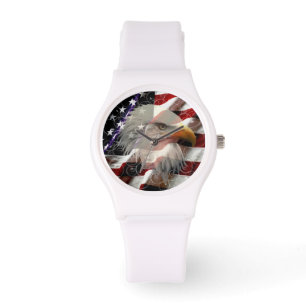 American Eagle Flag Watch Armbanduhr