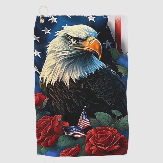 American Eagle Golfhandtuch (Vorderseite)