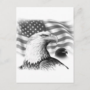 American Eagle Grußkarte Postkarte