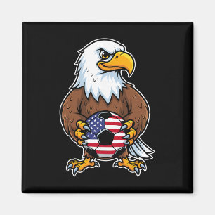 American Eagle hält Fußball Byll Spieler _1 Magnet