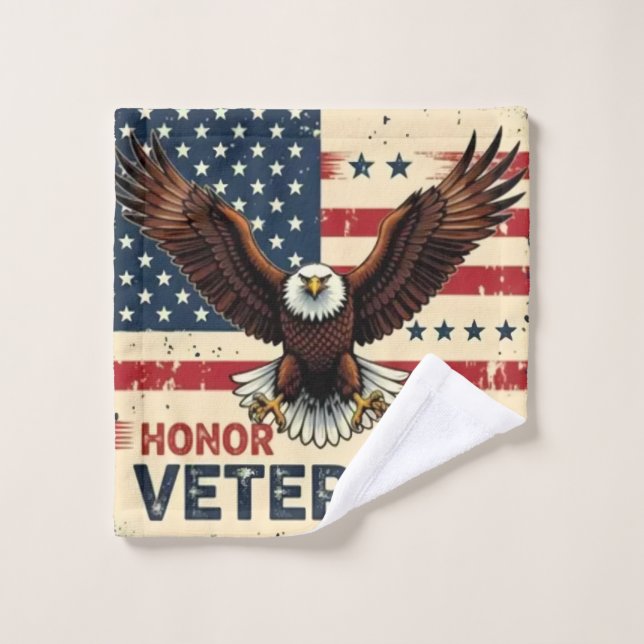 American Eagle Honor Our Veterans Bath Towel Set (Waschlappen)
