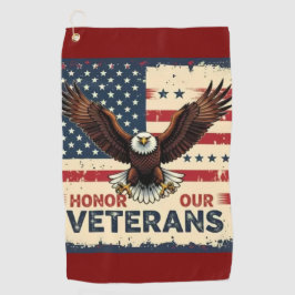  American Eagle Honor Our Vetrans Bath Towel Golfhandtuch