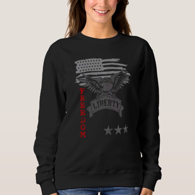 American Eagle Liberty Freedom Patriot Justice for Sweatshirt (Vorderseite)