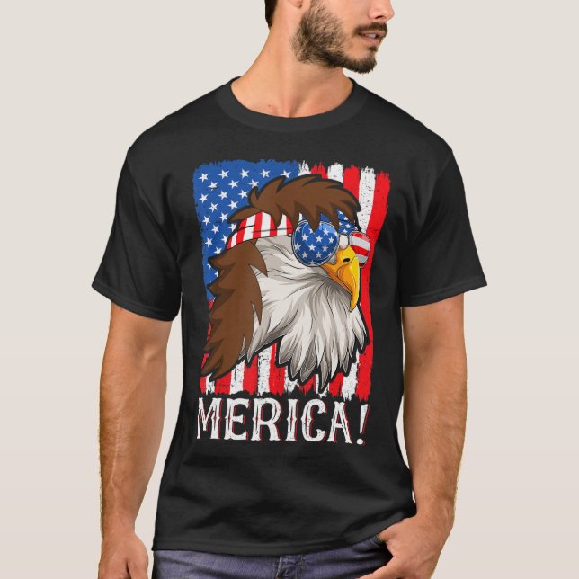 American Eagle Mens, USA 4. Juli T-Shirt (Vorderseite)