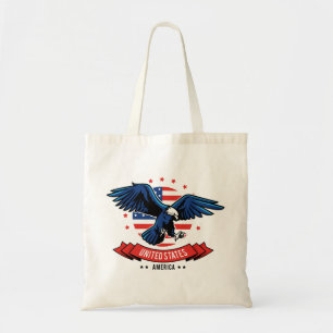 American Eagle mit Flag Colors Stars & Strips Tragetasche