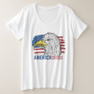 American Eagle mit Flag T - Shirt