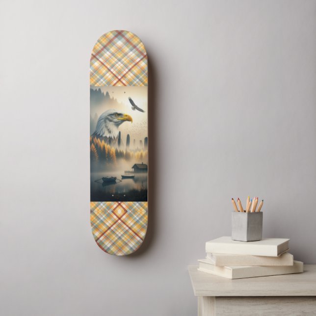 American Eagle Nature Karohemd Skateboard (Wandkunst)
