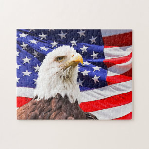 American Eagle on Flag Puzzle