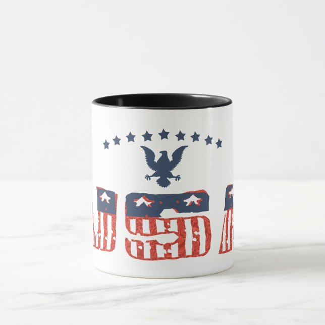 American Eagle Patriotic Grunge Tasse (Zentrum)