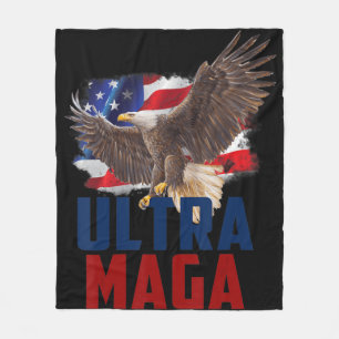 American Eagle Patriotic Vathers Day Ultra MAGA Fl Fleecedecke