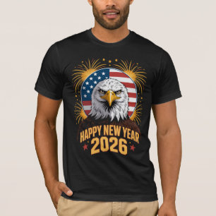 American Eagle Patriotisch 2026 Neujahr T-Shirt