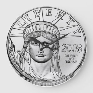 American Eagle Platinum Reverse Proverse Coins Große Wanduhr