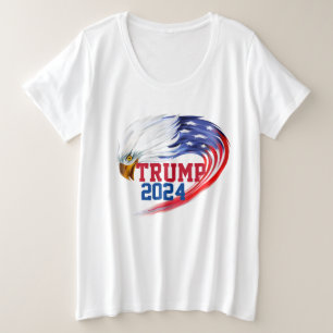 American Eagle Trump 2024 Frauen Große Größe T-Shirt