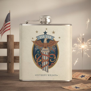 American Eagle USA 250 Art Nouveau Motiv ID1304 Flachmann