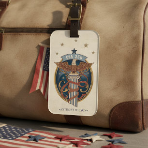 American Eagle USA 250 Art Nouveau Motiv ID1304 Gepäckanhänger