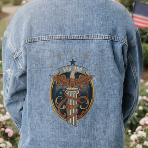 American Eagle USA 250 Art Nouveau Motiv ID1304 Jeansjacke