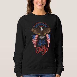 American Eagle Usa America Flag & Firework Happy Sweatshirt